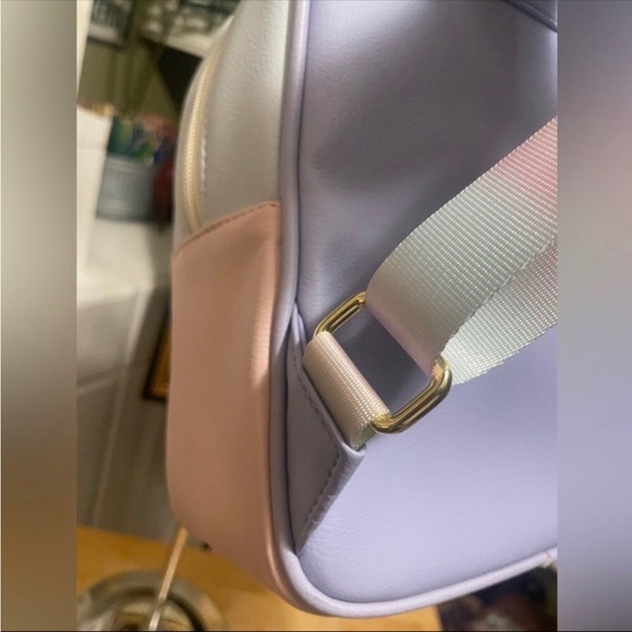 ✨ NWOT Betsey Johnson Luv Bag Lula Quilted Backpack Purse Pastel Rainbow ✨ - Picture 8 of 9